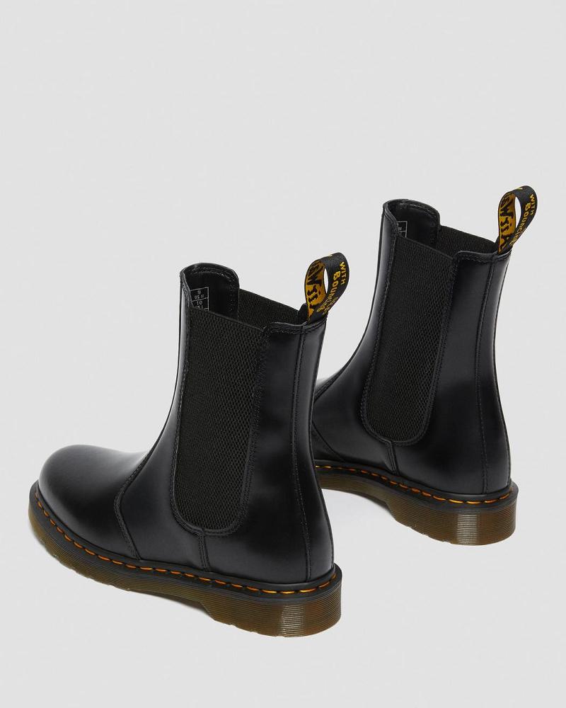 Botines Chelsea Dr Martens 2976 Hi Smooth Cuero Mujer Negros | MX 660EBC